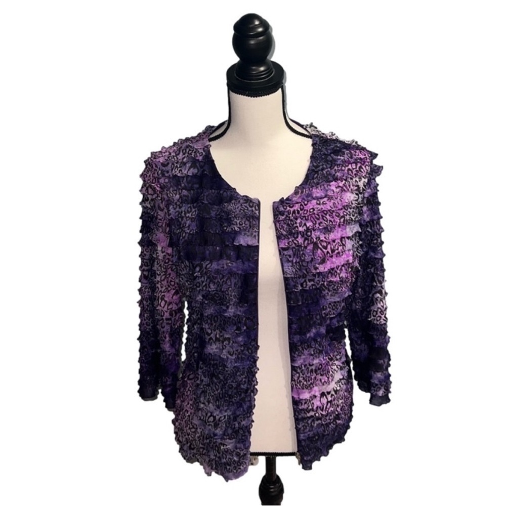 Franklyman design- Purple and black cheetah print jacket